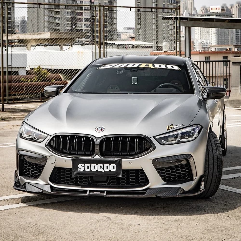 SOOQOO BMW M8 F9x Front Lip In Prepreg Carbon Fiber